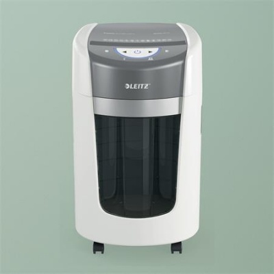 Iratmegsemmisítő, mikrokonfetti, 6 lap, LEITZ "IQ OptiMax Home Office 225 P5"