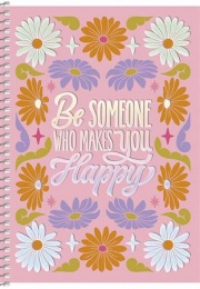 Spirálfüzet, A5, kockás, 80 lap, SHKOLYARYK "Happy", vegyes